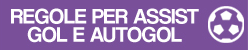 Regolamento per assist, gol e autogol